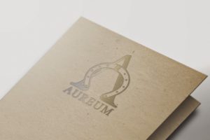 Візуалізація розробленого логотипу для ювелірної крамниці "Aureum". м.Івано-Франківськ